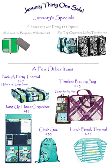 This is a flyer created for my business as an Independant Consultant for Thirty One Gifts